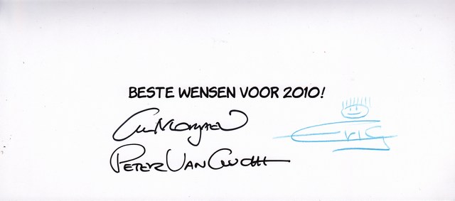 briefkaart  - nieuwjaar wattman 2010 gesigneerd (20K)