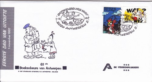 Curiosa - 1ste dag enveloppe boekenbeurs antwerpen1-11-97 (33K)