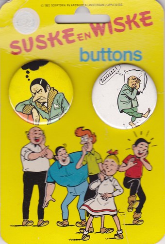 Curiosa - buttons gele kaart lambik en krimson (51K)