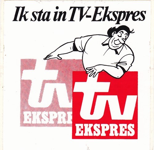 Curiosa - sticker tv ekspres 10 8 x 8 cm 1983 (64K)